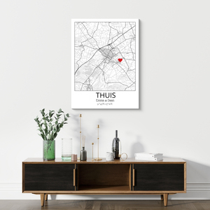 Jouw Persoonlijke Thuiskaart - Markeer Je Woonplek of Huis | Perfect Cadeau
