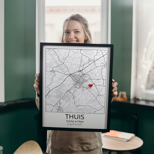 Jouw Persoonlijke Thuiskaart - Markeer Je Woonplek of Huis | Perfect Cadeau