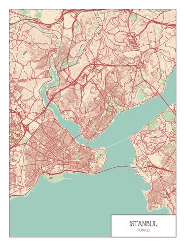 Ontwerp je eigen kleurrijke Istanbul TECH-kaart poster - Perfect als cadeau!